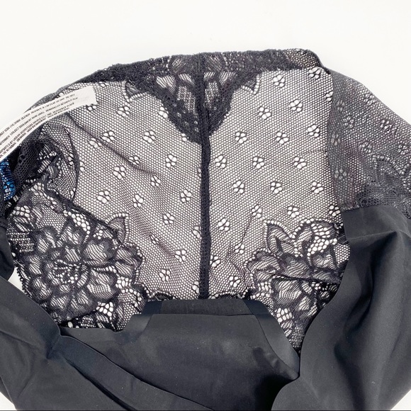Free People Smooth-Front Hipster Sheer-Lace Back Panty Black NEW SEALED - Picture 7 of 11